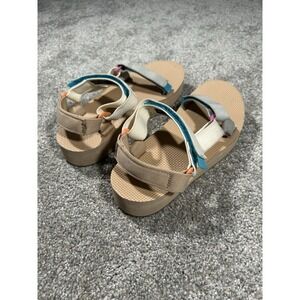 Teva Platform Sandals Women Size 6.5 Beige Adjustable Strappy Comfort Outdoor